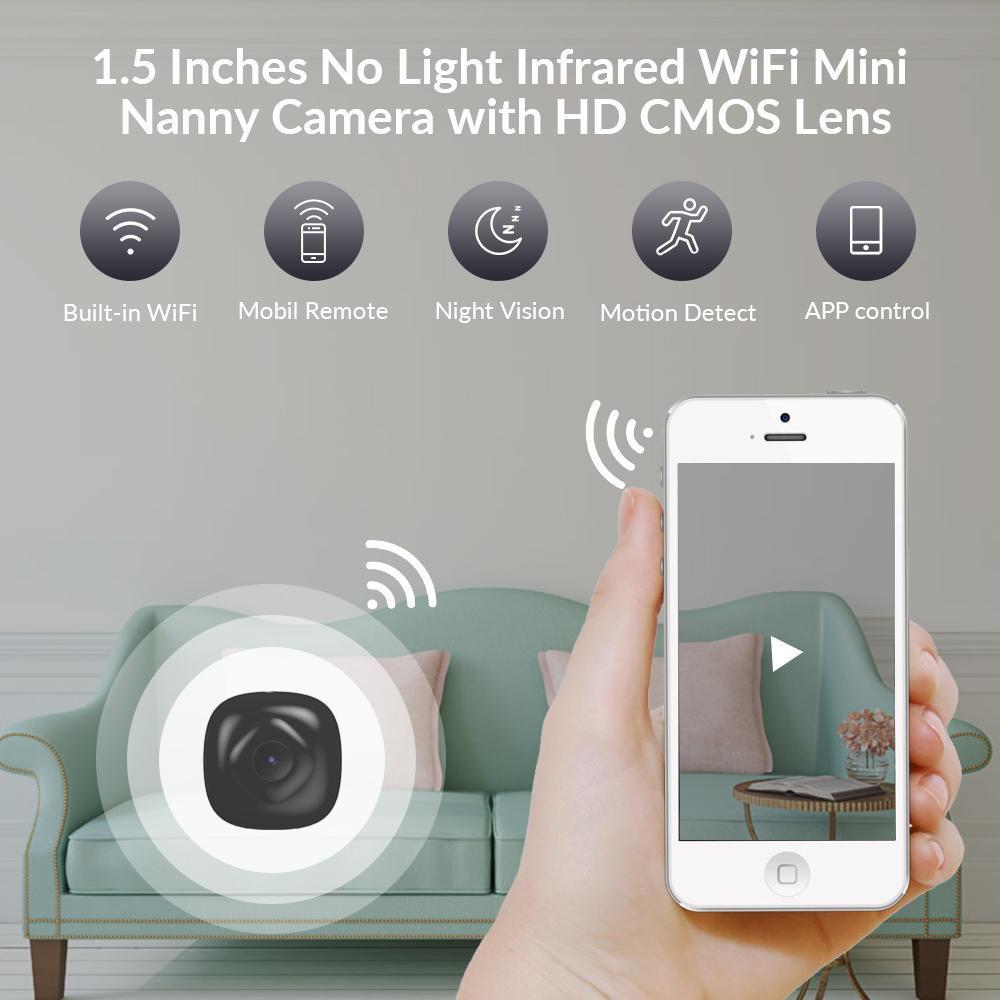 1,5 Pouces Sans Caméra Infrarouge Wifi Wi-Fi Mini-Caméra Avec Objectif Hd Cmos