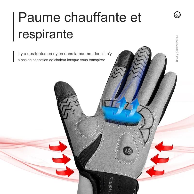 Gants d'hiver chauffants Gants de cyclisme Gants de ski rechargeables électriques USB Gants de moto à écran tactile Gants de randonnée Gants de neige