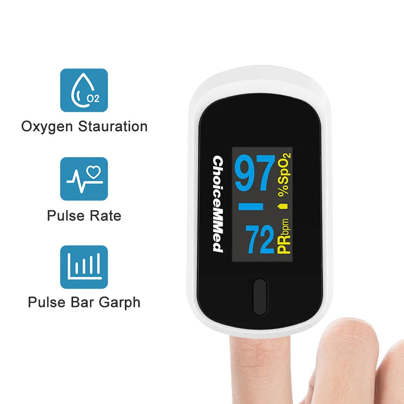 OLED Oximetro Oxymètre de pouls médical au doigt Compteur de Saturation en Oxygène du sang Moniteur de Fréquence Cardiaque Oxymètre de Pouls pour Enfant