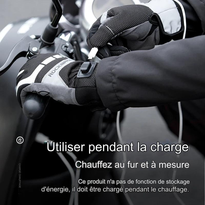Gants d'hiver chauffants Gants de cyclisme Gants de ski rechargeables électriques USB Gants de moto à écran tactile Gants de randonnée Gants de neige
