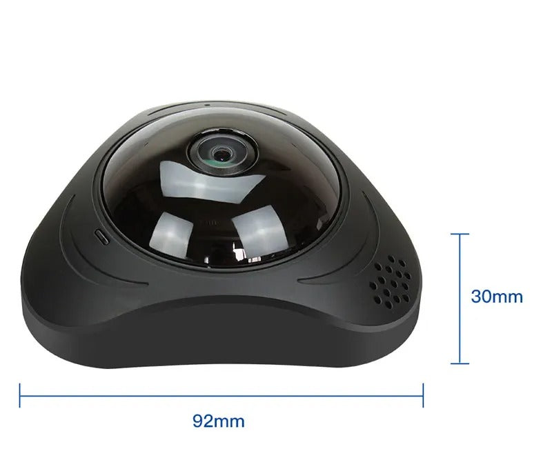 Caméra IP panoramique VR 2MP 1080P 360° avec vision nocturne IR, détection de mouvement et moniteur pour bébé CCTV de sécurité à domicile
