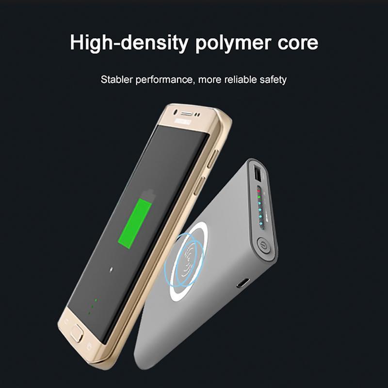 Banque De Puissance De Chargeur Sans Fil Portable 10000 Mah