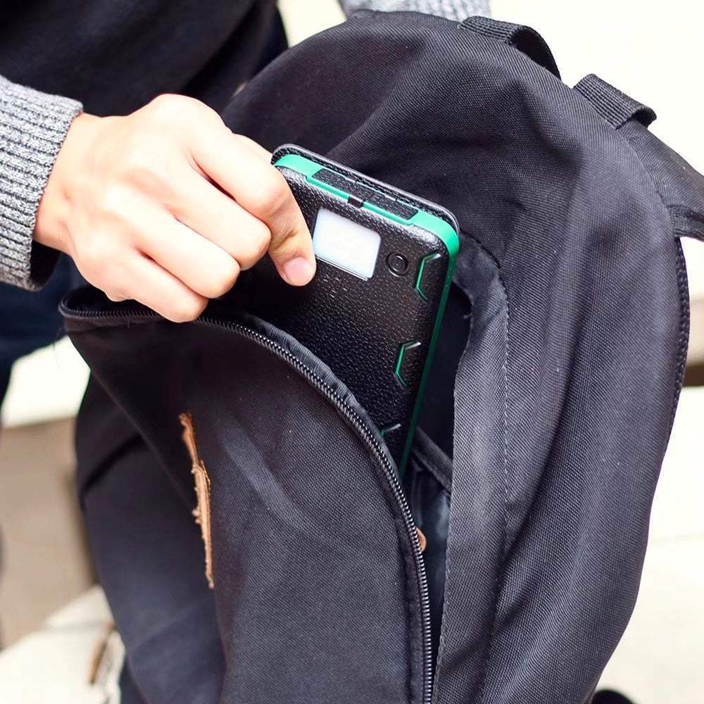 Chargeur Portable Double Usb Solaire 10 000 Mah Et Voyant Del