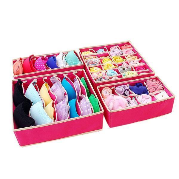 Organisateur De Sous-Vêtements Pliable Placard (4 Pièces)