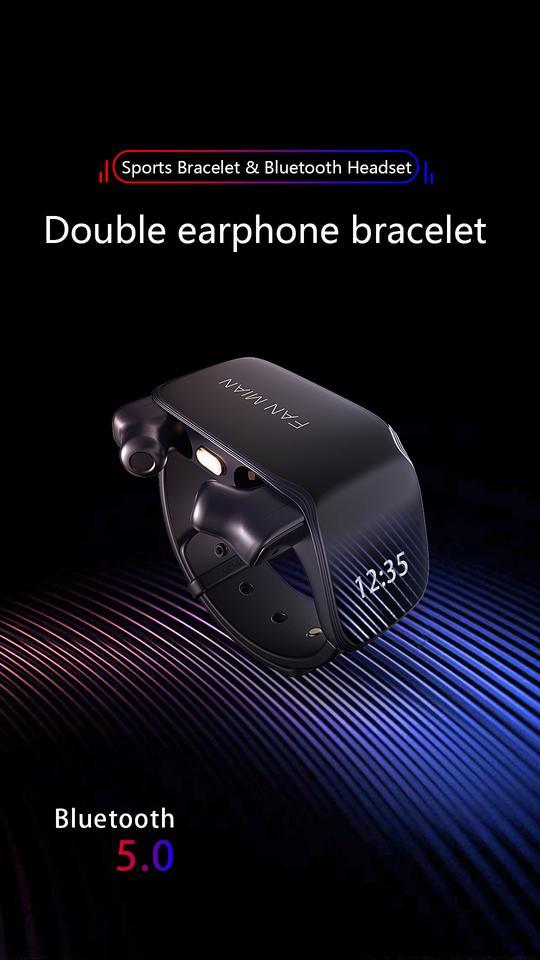 Bracelet Intelligent Avec Deux Écouteurs