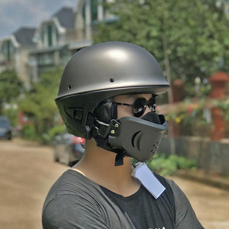 Casque Ouvert Avec Masque Pour Racing Design Zr-666 Rogue Pour Harley
