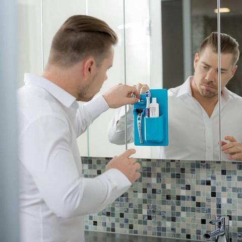 Porte-Miroir Et Brosse À Dents Et Rasoir En Sillicone