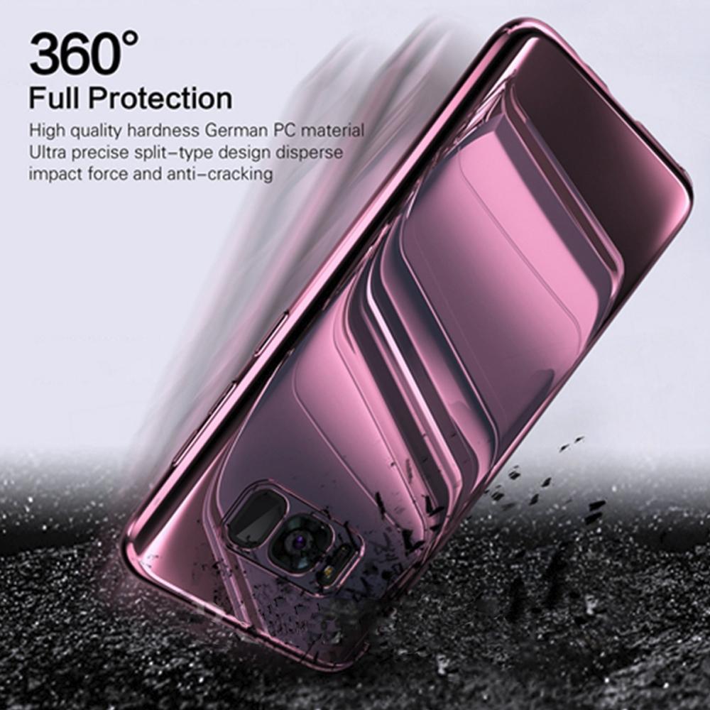 Etui De Protection Complet 360 ° Ultra Thin Mirror Pour Samsung