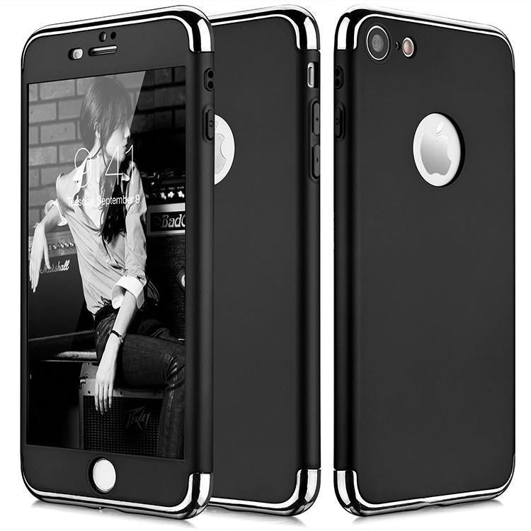Coque Rigide Rigide 360 ° + Verre Trempé Pour Iphone