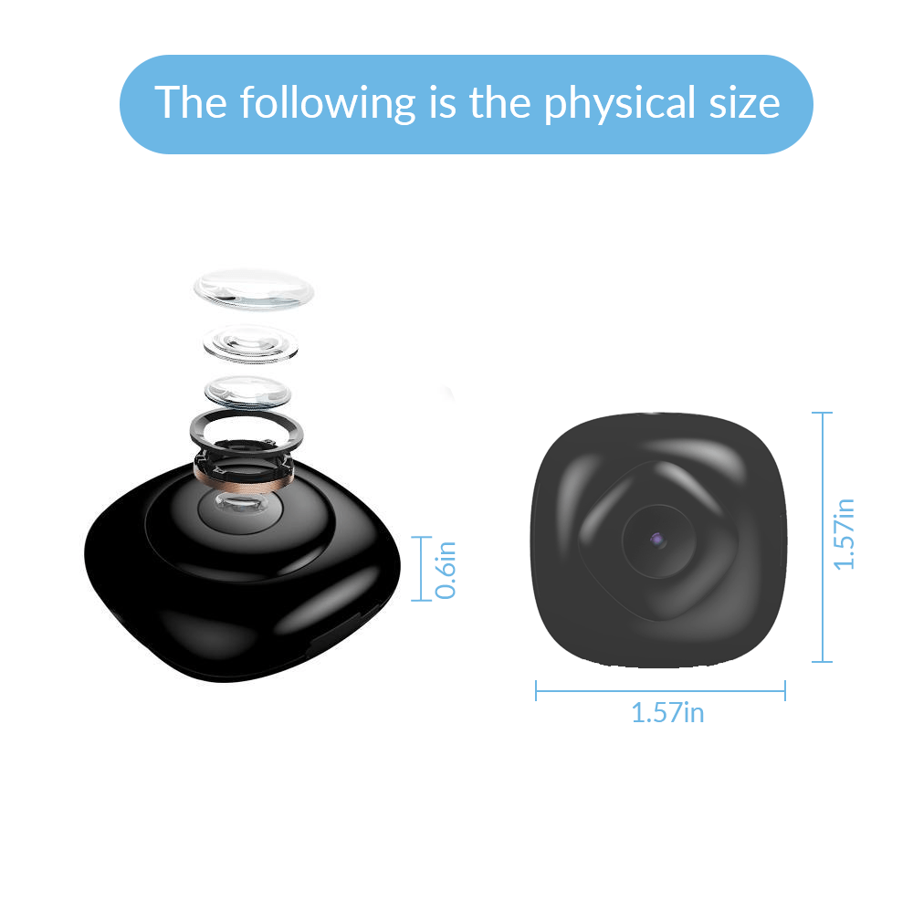 1,5 Pouces Sans Caméra Infrarouge Wifi Wi-Fi Mini-Caméra Avec Objectif Hd Cmos