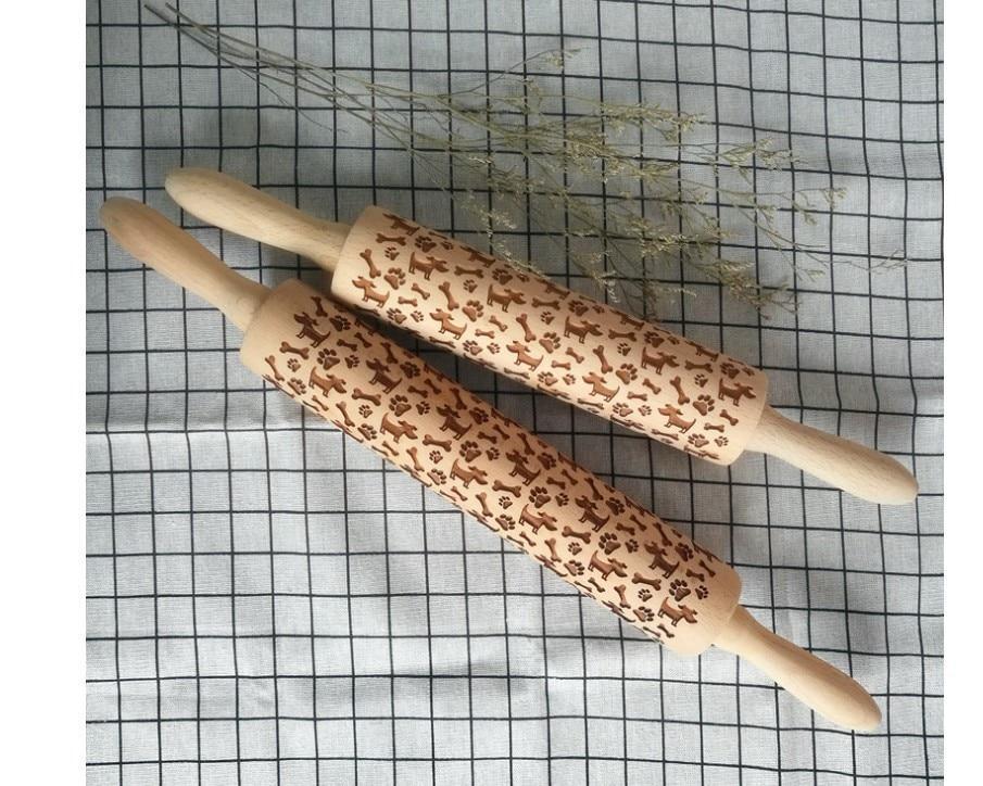 Rouleau À Pâtisserie À Motif De Noël