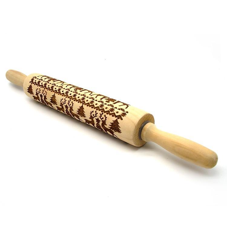 Rouleau À Pâtisserie À Motif De Noël