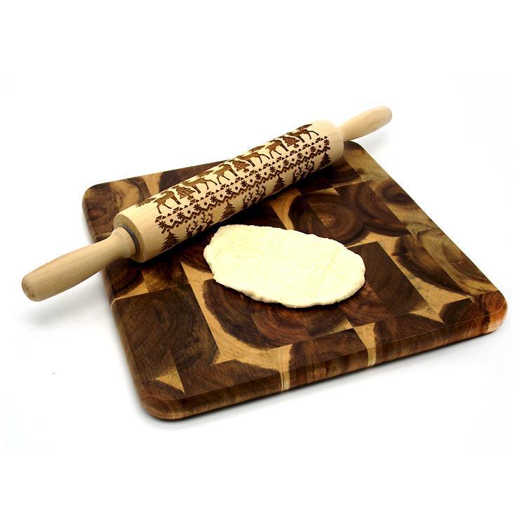 Rouleau À Pâtisserie À Motif De Noël
