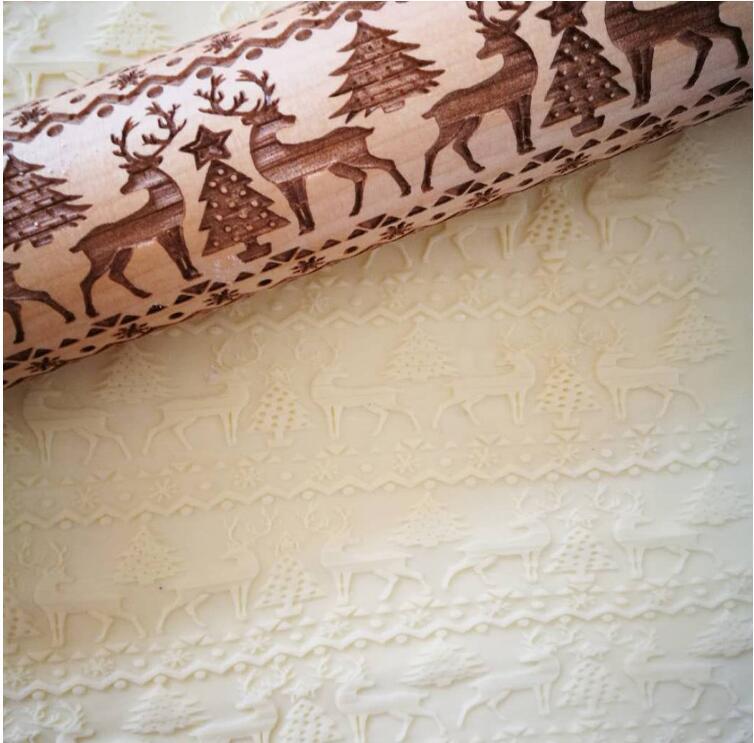 Rouleau À Pâtisserie À Motif De Noël