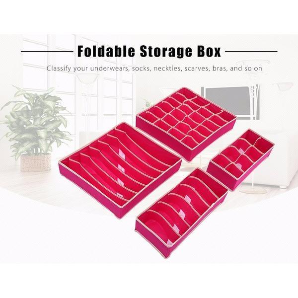 Organisateur De Sous-Vêtements Pliable Placard (4 Pièces)