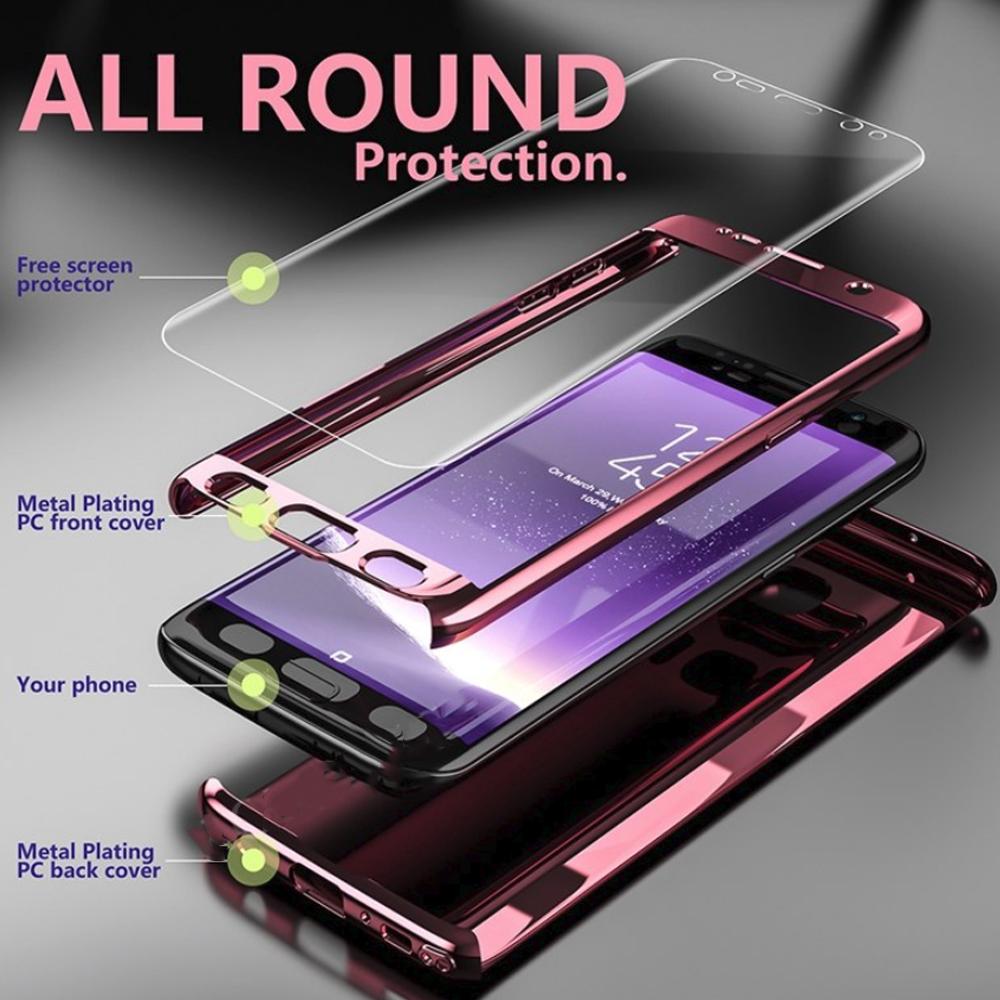 Etui De Protection Complet 360 ° Ultra Thin Mirror Pour Samsung