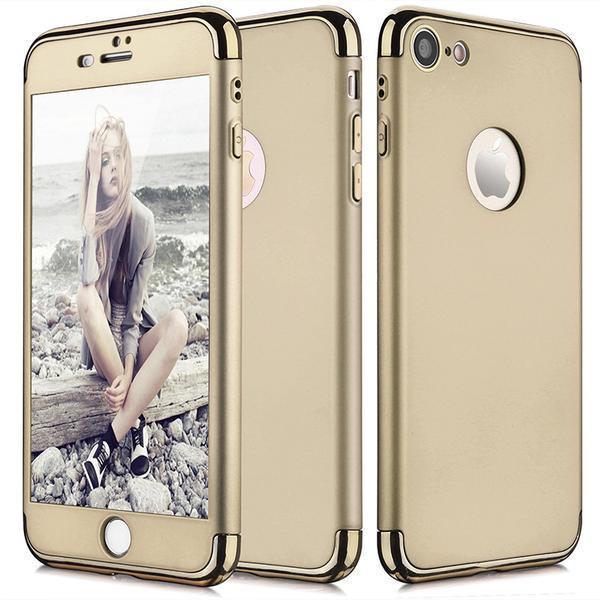 Coque Rigide Rigide 360 ° + Verre Trempé Pour Iphone
