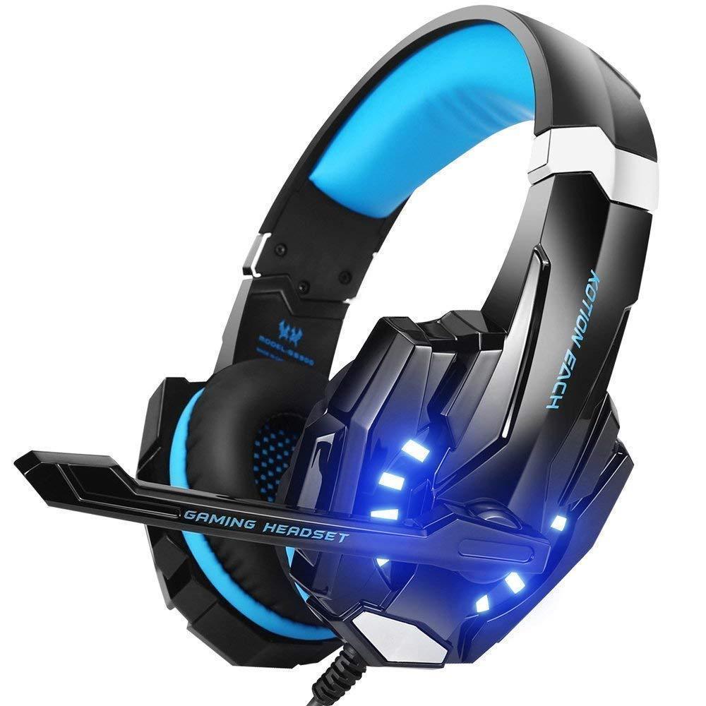 Kotion Eachh G9000 Casque De Jeu 3,5 Mm Pour Pc Ps4 Xbox One Avec Éclairage Del À Del