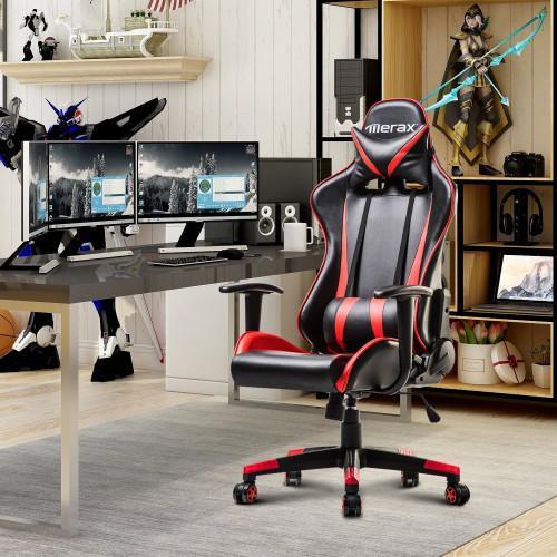 Racing Gaming Chaise À Dossier Haut Ordinateur Design Ergonomique Chaise En Cuir Chaise De Bureau En Cuir Pu