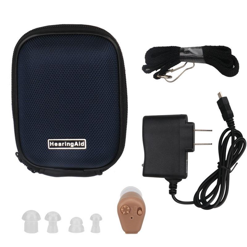 Mini Rechargeable Dans L'Aide Auditive D'Oreille Avec L'Amplificateur Réglable De Tonalité