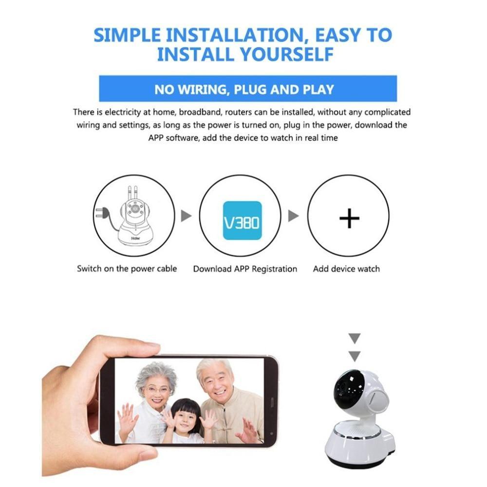 Caméra Ip Wi-Fi Hd 360 Degrés Pour La Maison