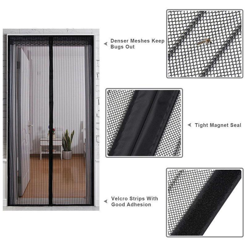 Porte Moustiquaire Magnétique Avec Velcro Plein Cadre
