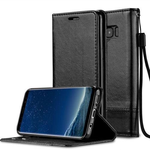 Étui À Rabat Avec Support En Cuir Pu Pour Samsung Galaxy