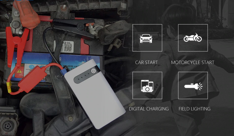 Banque Et Chargeur Multifonctionnels De Puissance De Démarreur De Saut De Voiture 20000Mah