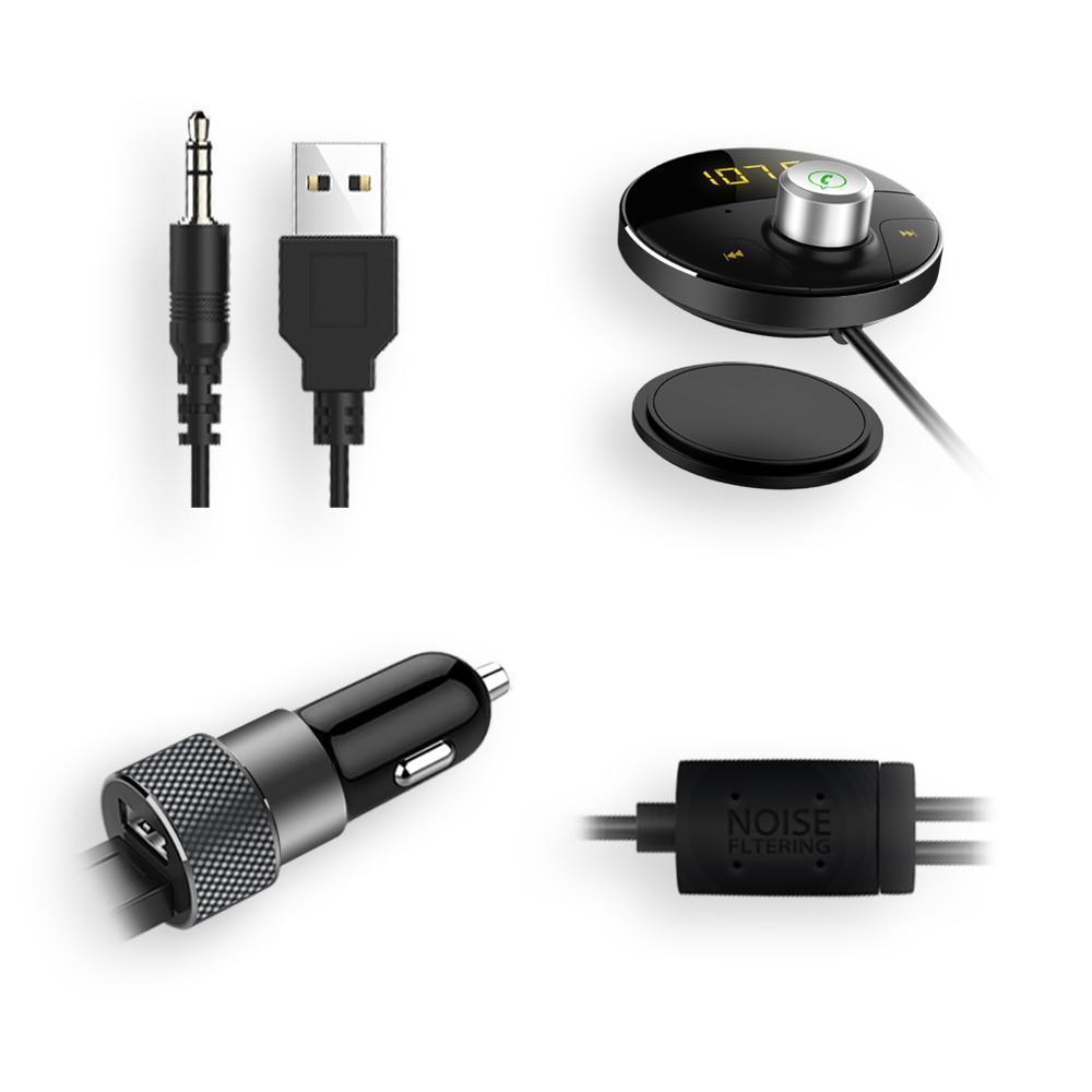 Haut-Parleur Auto Transmetteur Fm Bluetooth Avec Adaptateur Usb