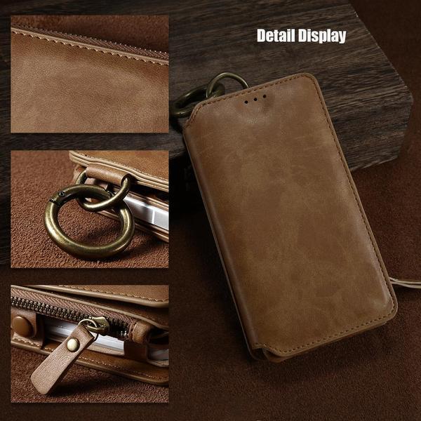 Etui Portefeuille Rétro En Cuir De Luxe Pour Iphone Et Samsung Galaxy