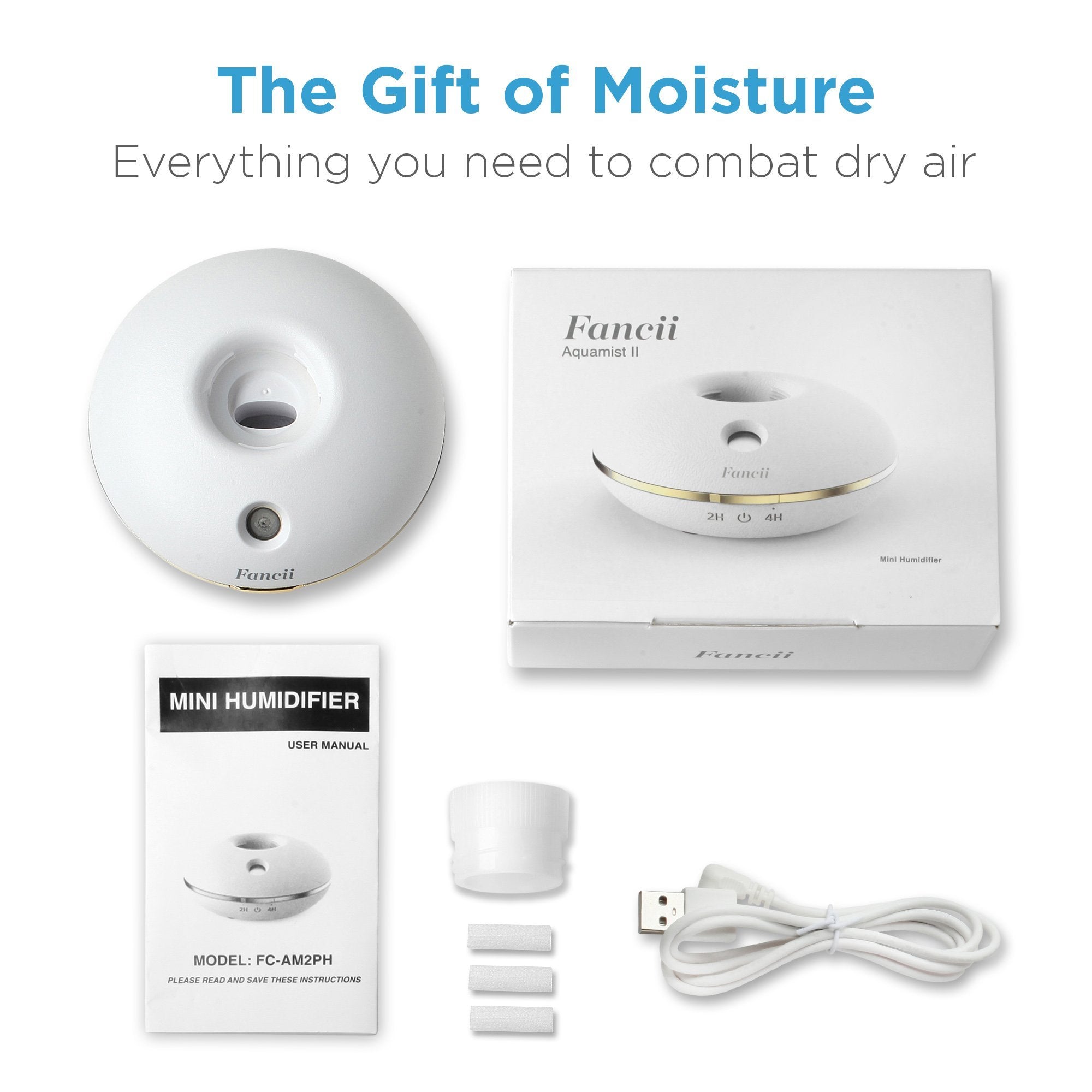 Aquamist Ii-Humidificateur De Voyage Personnel À Brume Fraîche