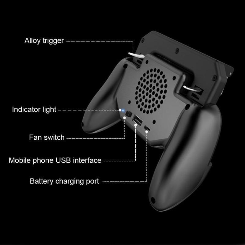 Contrôleur De Jeu Pour Téléphone Portable 3 En 1, Refroidisseur De Téléphone Et Banque D'Alimentation