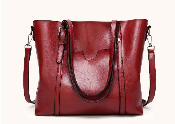 Sac À Bandoulière À Grande Capacité En Cuir Véritable Pour Femme