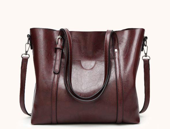 Sac À Bandoulière À Grande Capacité En Cuir Véritable Pour Femme