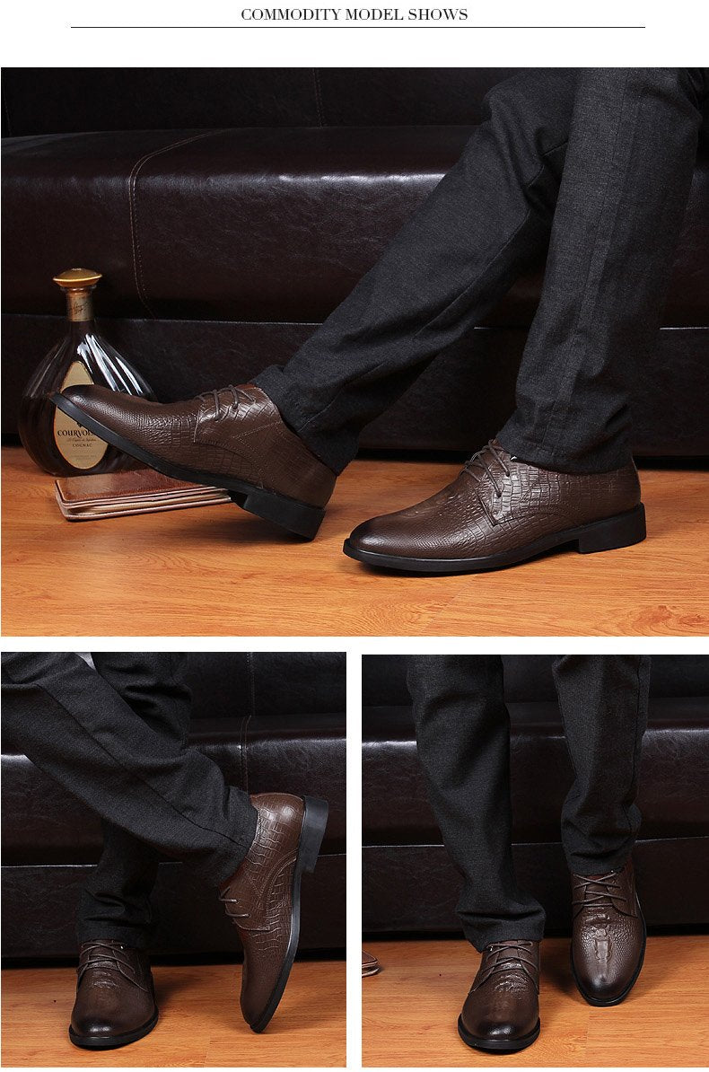 Chaussures Habillées En Cuir D'Alligator Pour Hommes De Luxe