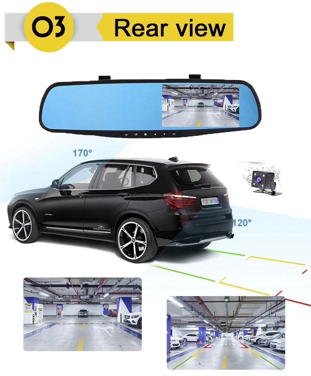 Caméra De Recul Reverse Cam Smart Mirror (1080P Hd)