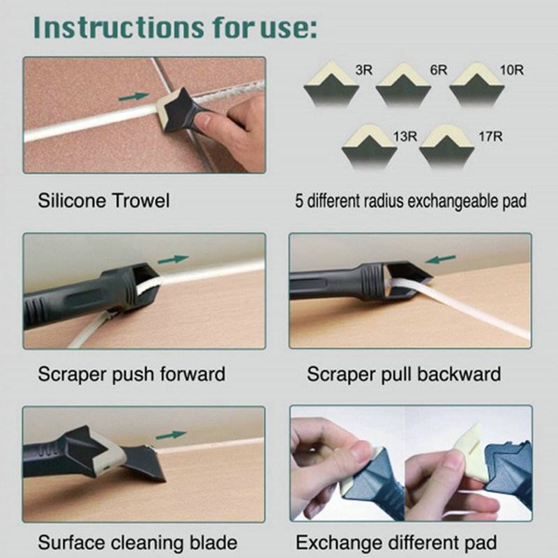 Outils De Calfeutrage En Silicone Améliorés 3 En 1