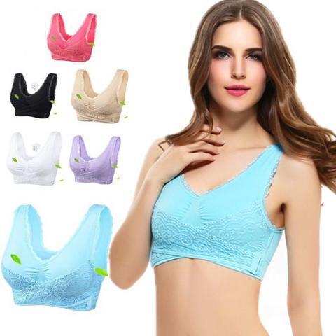 The Gentle Bra ™-Soulottant Sans Fil En Dentelle Avec Dentelle Et Lacetterie Vers L'Extérieur