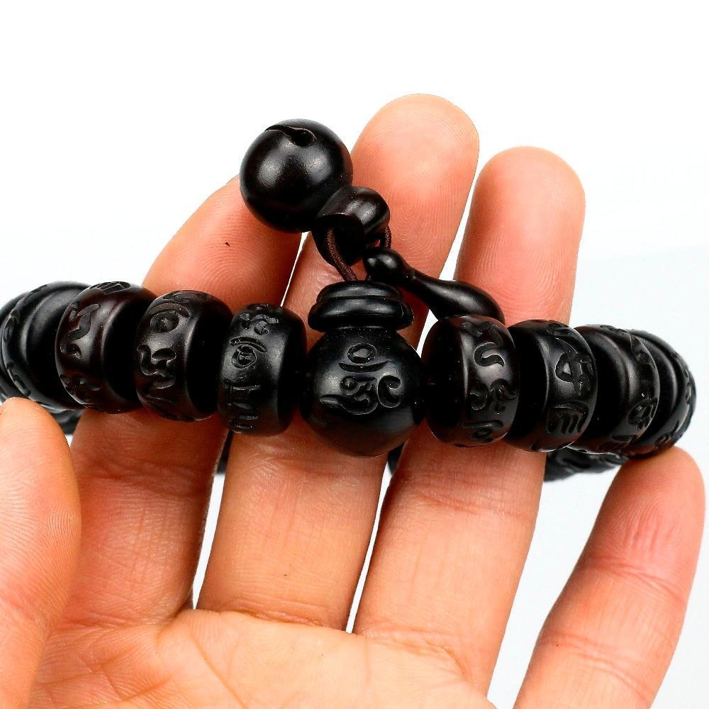 Bracelet De Prière Bouddhiste Tibétaire En Peachw Tissé À La Main