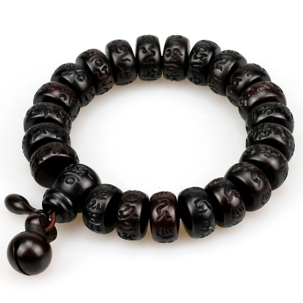 Bracelet De Prière Bouddhiste Tibétaire En Peachw Tissé À La Main
