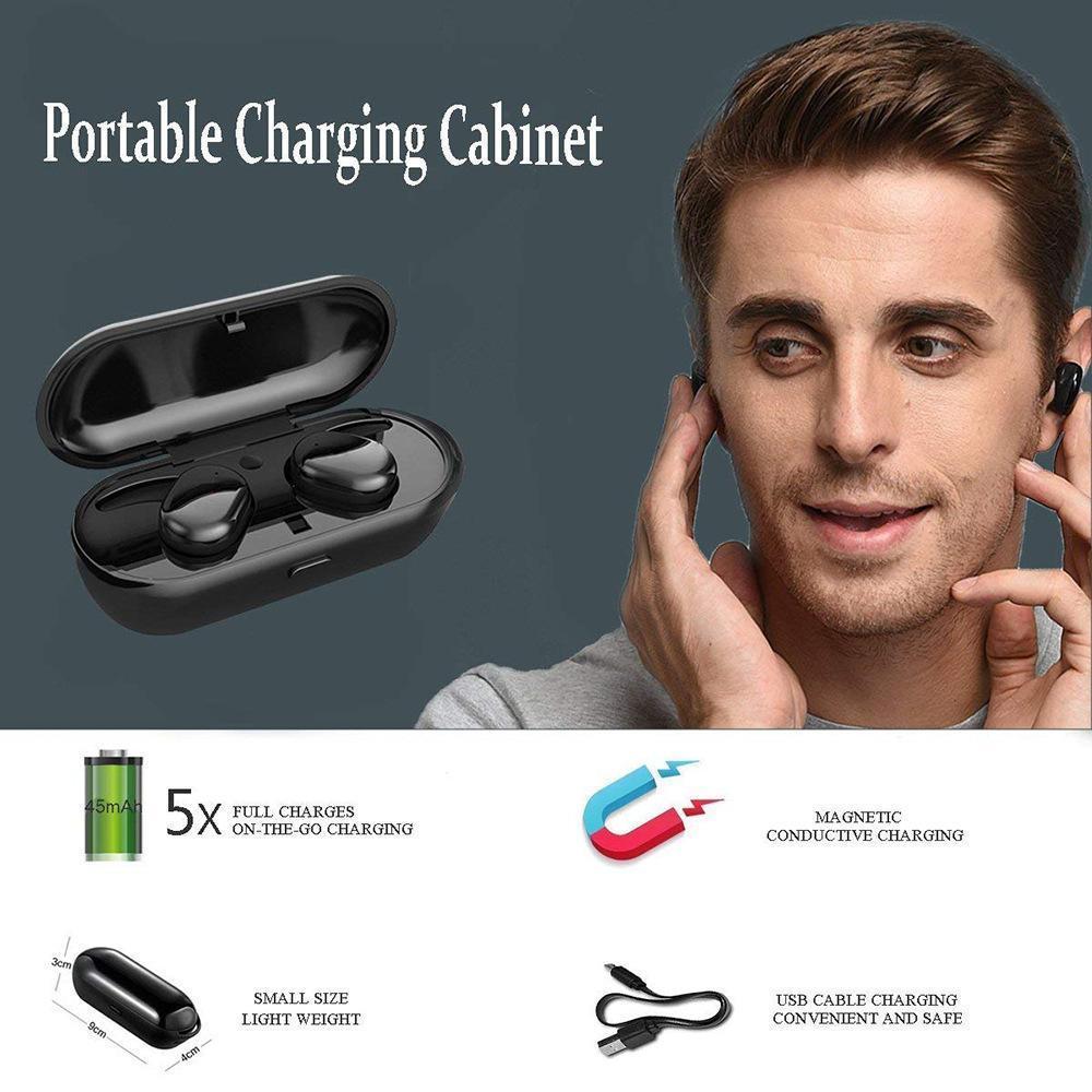 Tws True Bluetooth 5.0 Écouteurs Étanche Sport Touch Control Écouteurs À Réduction De Bruit