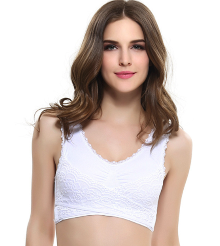 The Gentle Bra ™-Soulottant Sans Fil En Dentelle Avec Dentelle Et Lacetterie Vers L'Extérieur