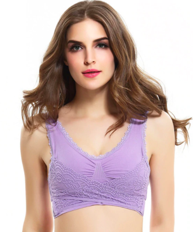 The Gentle Bra ™-Soulottant Sans Fil En Dentelle Avec Dentelle Et Lacetterie Vers L'Extérieur