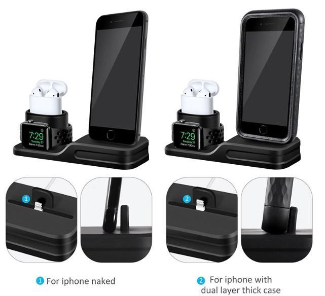 Station De Chargement 3 En 1 + 1 X Airpod Free
