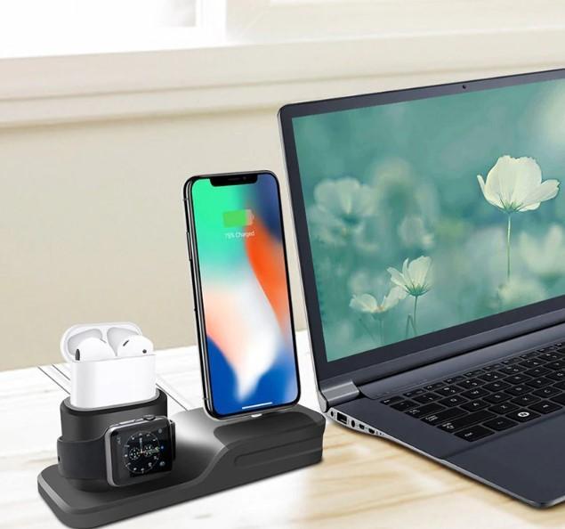 Station De Chargement 3 En 1 + 1 X Airpod Free