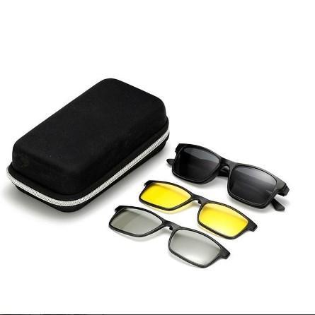 Pince Magnetique Sur Lunettes De Soleil-Pince Polarisee Sur Lunettes De Soleil Pour Lunettes-Lunettes De Soleil 5 En 1 Swappables