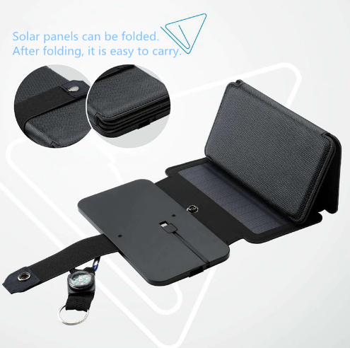 Chargeur De Panneau Solaire Portable 8W