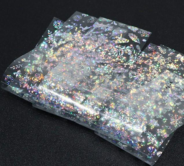 Sticker Ongles Laser Holographique De Noël