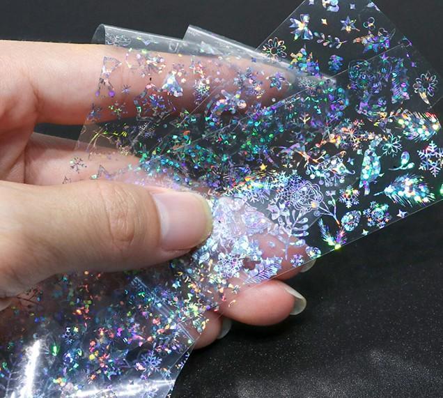 Sticker Ongles Laser Holographique De Noël