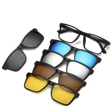 Pince Magnetique Sur Lunettes De Soleil-Pince Polarisee Sur Lunettes De Soleil Pour Lunettes-Lunettes De Soleil 5 En 1 Swappables